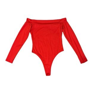 Unlisted Red Off-Shoulder Bodysuit